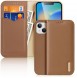 Dux Ducis Hivo Leather Flip Cover Genuine Leather Wallet for Cards and Documents iPhone 14 Brown