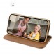 Dux Ducis Hivo Leather Flip Cover Genuine Leather Wallet for Cards and Documents iPhone 14 Brown