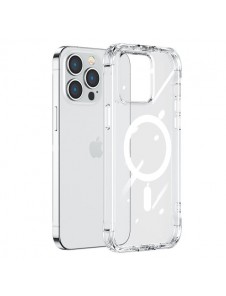 Joyroom Magnetic Defender Case for iPhone 14 Armored Case with Hooks Stand Clear
