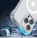 Joyroom Magnetic Defender Case for iPhone 14 Armored Case with Hooks Stand Clear