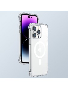Joyroom Magnetic Defender Case for iPhone 14 Armored Case with Hooks Stand Clear