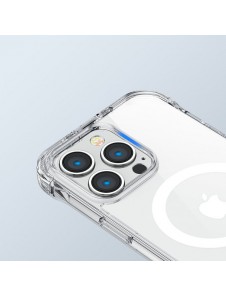 Joyroom Magnetic Defender Case for iPhone 14 Armored Case with Hooks Stand Clear