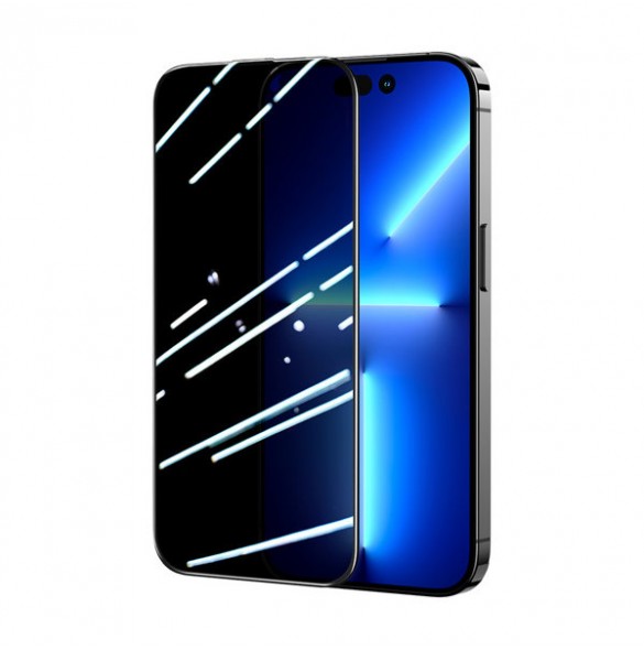 Joyroom Knight 2.5D Privacy TG Tempered Glass for iPhone 14 with Anti-Spy Filter Full Screen with Frame Transparent