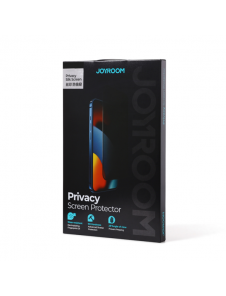 Joyroom Knight 2.5D Privacy TG Tempered Glass for iPhone 14 with Anti-Spy Filter Full Screen with Frame Transparent