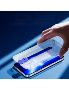 Joyroom Knight glass for iPhone 14 with mounting kit transparent