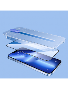 Joyroom Knight glass for iPhone 14 with mounting kit transparent