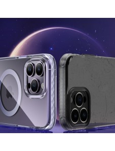 Kingxbar PQY Ice Crystal Series magnetic case for iPhone 14 MagSafe silver