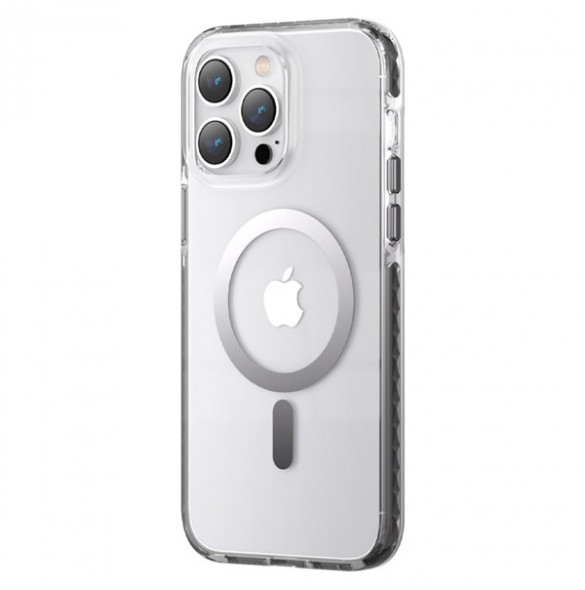 Kingxbar PQY Ice Crystal Series magnetic case for iPhone 14 MagSafe gray