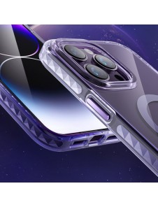 Kingxbar PQY Ice Crystal Series magnetic case for iPhone 14 MagSafe gray