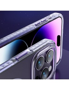 Kingxbar PQY Ice Crystal Series magnetic case for iPhone 14 MagSafe purple