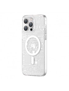 Kingxbar PQY Geek Series magnetic case for iPhone 14 MagSafe silver