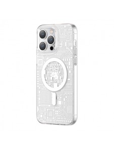 Kingxbar PQY Geek Series magnetic case for iPhone 14 MagSafe silver
