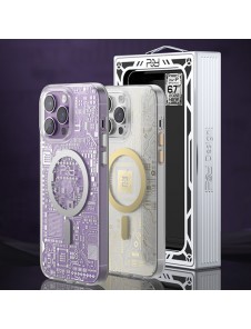 Kingxbar PQY Geek Series magnetic case for iPhone 14 MagSafe silver