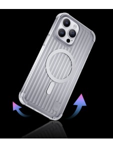 Kingxbar PQY Go Out Series magnetic case for iPhone 14 MagSafe silver