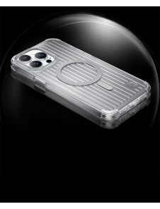 Kingxbar PQY Go Out Series magnetic case for iPhone 14 MagSafe silver