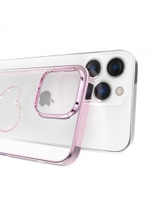 Kingxbar Wish Series case for iPhone 14 decorated with pink crystals