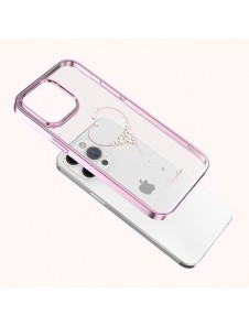 Kingxbar Wish Series case for iPhone 14 decorated with pink crystals