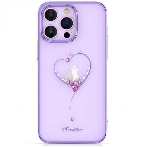 Kingxbar Wish Series case for iPhone 14 decorated with crystals purple