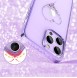 Kingxbar Wish Series case for iPhone 14 decorated with crystals purple