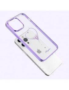 Kingxbar Wish Series case for iPhone 14 decorated with crystals purple