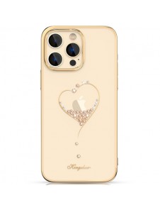 Kingxbar Wish Series case for iPhone 14 decorated with golden crystals