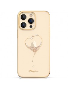 Kingxbar Wish Series case for iPhone 14 decorated with golden crystals
