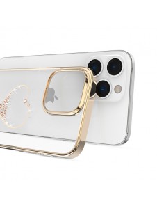 Kingxbar Wish Series case for iPhone 14 decorated with golden crystals