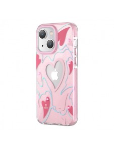 Kingxbar Heart Star Series case for iPhone 14 pink heart case
