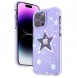 Kingxbar Heart Star Series case for iPhone 14 purple star case