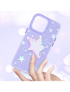 Kingxbar Heart Star Series case for iPhone 14 purple star case