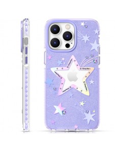 Kingxbar Heart Star Series case for iPhone 14 purple star case