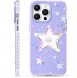 Kingxbar Heart Star Series case for iPhone 14 purple star case