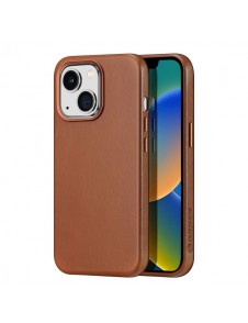 Dux Ducis Naples case for iPhone 14 magnetic leather case MagSafe brown