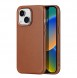 Dux Ducis Naples case for iPhone 14 magnetic leather case MagSafe brown