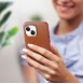 Dux Ducis Naples case for iPhone 14 magnetic leather case MagSafe brown
