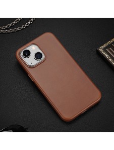 Dux Ducis Naples case for iPhone 14 magnetic leather case MagSafe brown