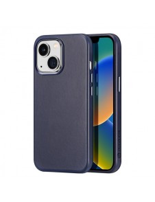 Dux Ducis Naples case for iPhone 14 magnetic leather case MagSafe blue