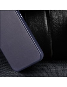 Dux Ducis Naples case for iPhone 14 magnetic leather case MagSafe blue