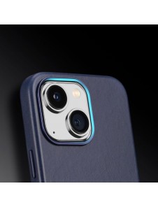Dux Ducis Naples case for iPhone 14 magnetic leather case MagSafe blue