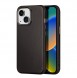Dux Ducis Naples case for iPhone 14 leather cover dark brown