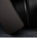 Dux Ducis Naples case for iPhone 14 leather cover dark brown