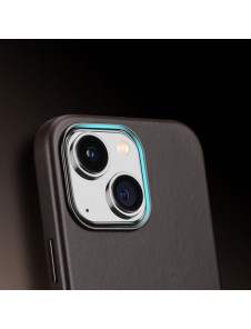 Dux Ducis Naples case for iPhone 14 leather cover dark brown