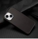 Dux Ducis Naples case for iPhone 14 leather cover dark brown