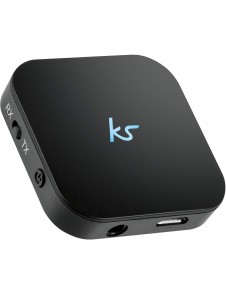 KitSound Bluetooth Wireless Airline Plane Music Transmitter Receiver Adaptor - Svart