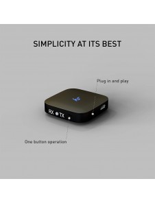 KitSound Bluetooth Wireless Airline Plane Music Transmitter Receiver Adaptor - Svart