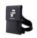 Karl Lagerfeld Saffiano Metal Logo NFT Wallet Phone Bag Black