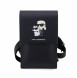 Karl Lagerfeld Saffiano Metal Logo NFT Wallet Phone Bag Black