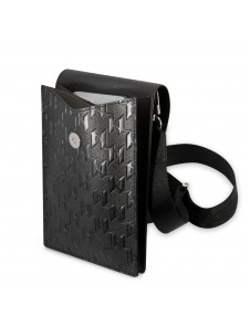 Karl Lagerfeld Saffiano Monogram Wallet Phone Bag Black