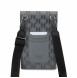 Karl Lagerfeld Saffiano Monogram Wallet Phone Bag Silver
