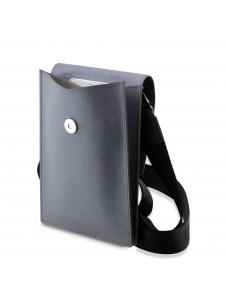 Karl Lagerfeld Saffiano Metal Logo NFT Wallet Phone Bag Silver